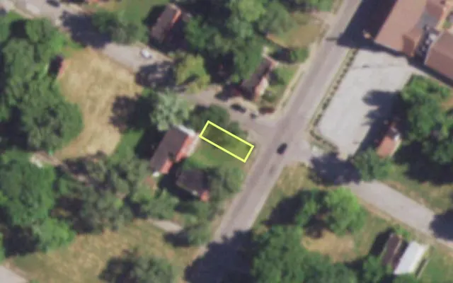 Aerial view of 1827 N NEWSTEAD AV — vacant lot, St. Louis with approximate parcel outline
