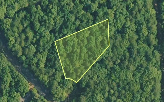 Aerial view of VAN BUREN County parcel 4350-02054-0000 — Arkansas post-auction with approximate parcel outline