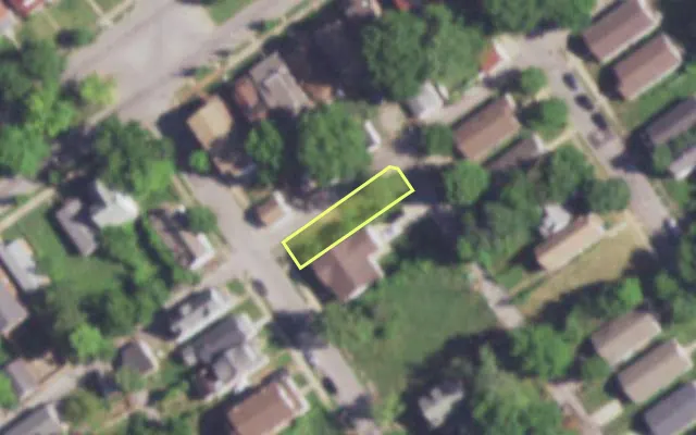 Aerial view of 4971 HARNEY AV — vacant lot, St. Louis with approximate parcel outline