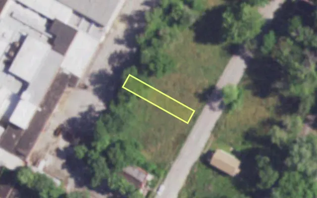 Aerial view of 3103 NEW ASHLAND PL — vacant lot, St. Louis with approximate parcel outline