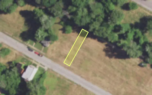 Aerial view of 4559 KENNERLY AV — vacant lot, St. Louis with approximate parcel outline