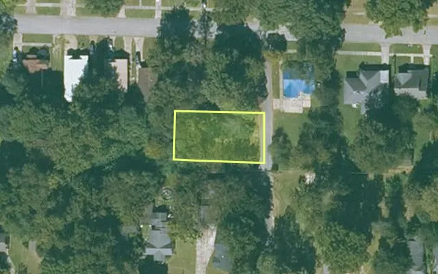 Aerial view of MISSISSIPPI County parcel 305-03747-000 — Arkansas post-auction with approximate parcel outline