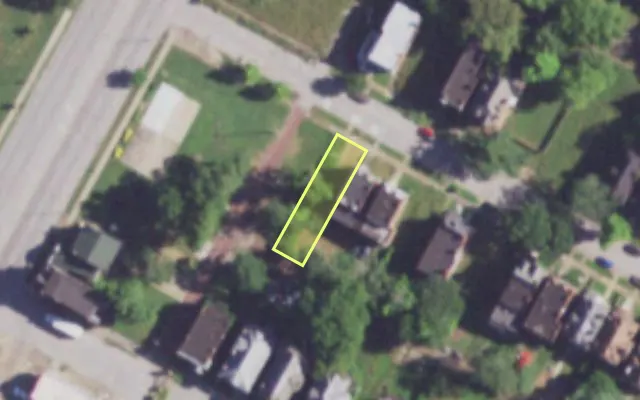 Aerial view of 3508 BARRETT ST — vacant lot, St. Louis with approximate parcel outline