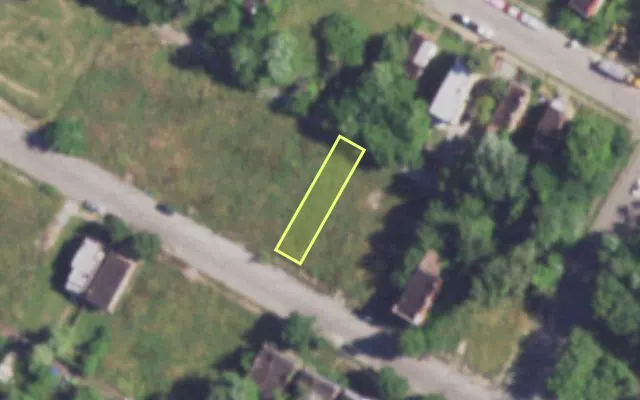 Aerial view of 4021 GARFIELD AV — vacant lot, St. Louis with approximate parcel outline