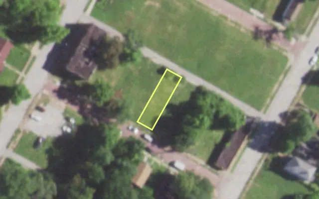 Aerial view of 5563 TERRY AV — vacant lot, St. Louis with approximate parcel outline