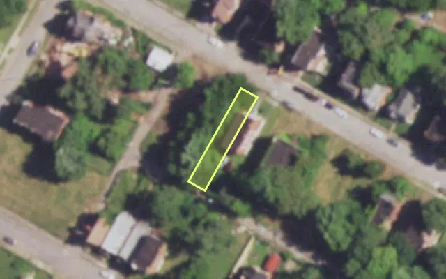 Aerial view of 4588 COTE BRILLIANTE AV — vacant lot, St. Louis with approximate parcel outline