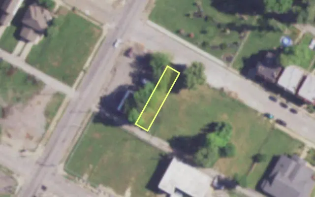 Aerial view of 3860 ST FERDINAND AV — vacant lot, St. Louis with approximate parcel outline