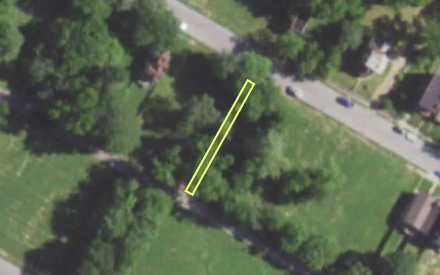 Aerial view of 5644 H LOTUS AV — vacant lot, St. Louis with approximate parcel outline