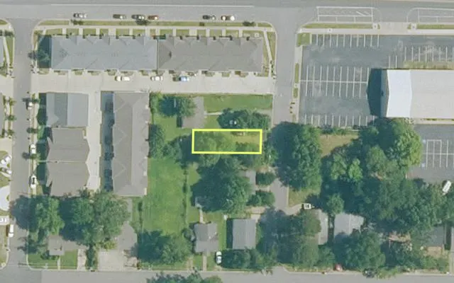 Aerial view of FAULKNER County parcel 710-01587-000 — Arkansas post-auction with approximate parcel outline
