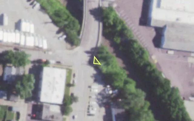 Aerial view of 3418 MORGAN FORD RD — vacant lot, St. Louis with approximate parcel outline