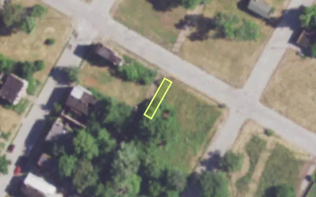 Aerial view of 3112 NORTH MARKET ST — vacant lot, St. Louis with approximate parcel outline