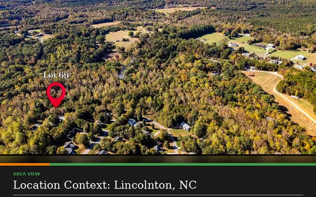 LandCentral listing preview for 0.74 acres in Lincoln, NC — 15721