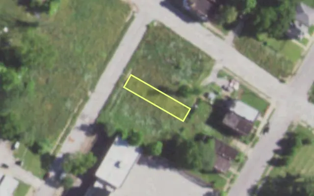 Aerial view of 1334 SEMPLE AV — vacant lot, St. Louis with approximate parcel outline