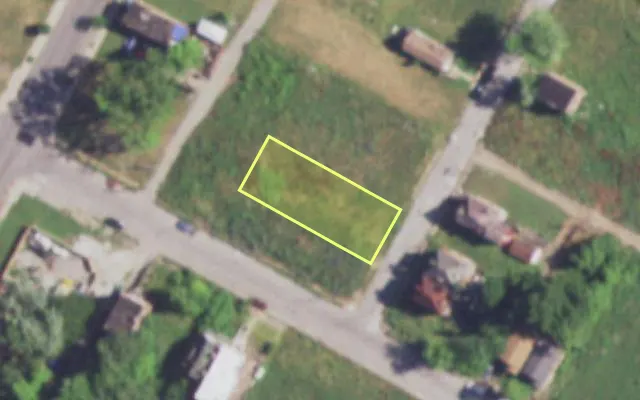 Aerial view of 3007 VINE GROVE AV — vacant lot, St. Louis with approximate parcel outline