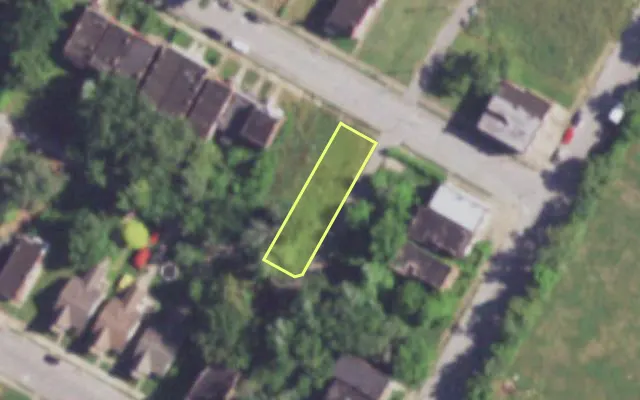 Aerial view of 3714 MAFFITT AV — vacant lot, St. Louis with approximate parcel outline