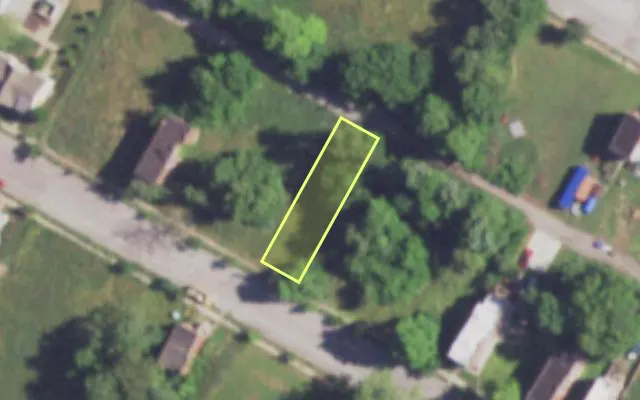 Aerial view of 3971 FINNEY AV — vacant lot, St. Louis with approximate parcel outline