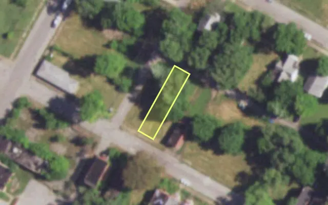 Aerial view of 4451 NORTH MARKET ST — vacant lot, St. Louis with approximate parcel outline