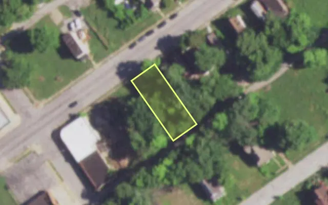 Aerial view of 5316 UNION BLVD — vacant lot, St. Louis with approximate parcel outline