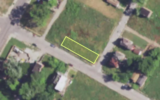 Aerial view of 3001 VINE GROVE AV — vacant lot, St. Louis with approximate parcel outline