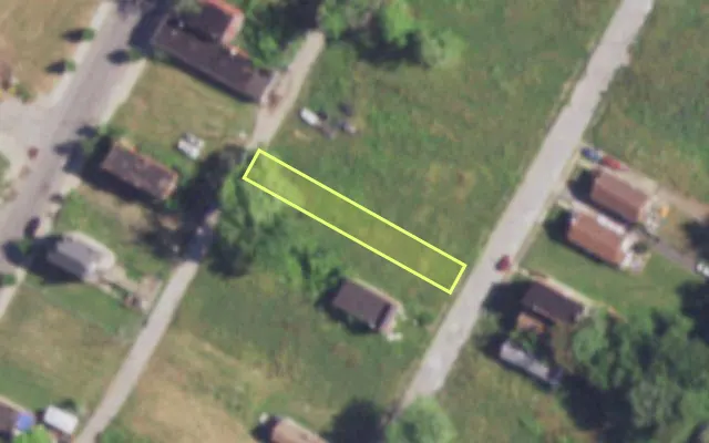 Aerial view of 3039 VINE GROVE AV — vacant lot, St. Louis with approximate parcel outline