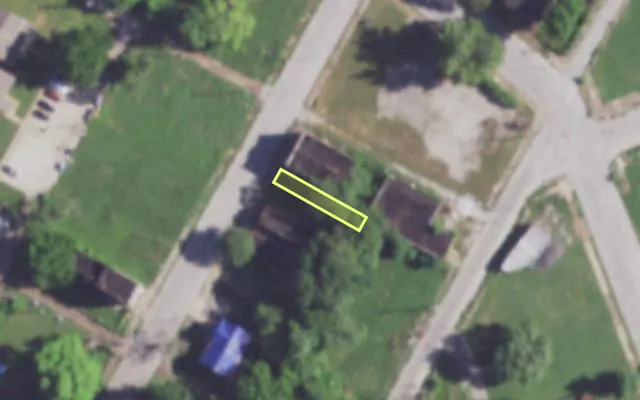 Aerial view of 4030 H GROVE ST — vacant lot, St. Louis with approximate parcel outline