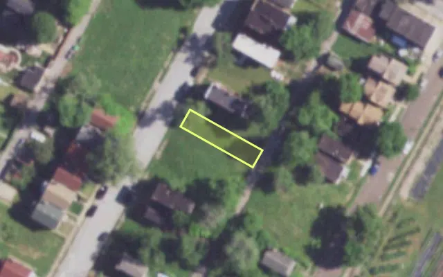 Aerial view of 4234 JOHN AV — vacant lot, St. Louis with approximate parcel outline