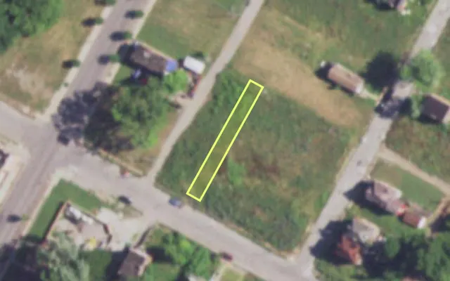 Aerial view of 4357 LABADIE AV — vacant lot, St. Louis with approximate parcel outline