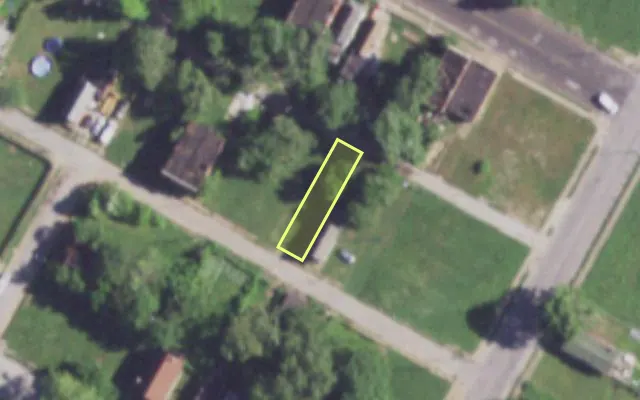 Aerial view of 3819 SHERMAN PL — vacant lot, St. Louis with approximate parcel outline