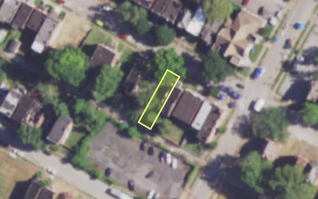 Aerial view of 4010 MAFFITT AV — vacant lot, St. Louis with approximate parcel outline