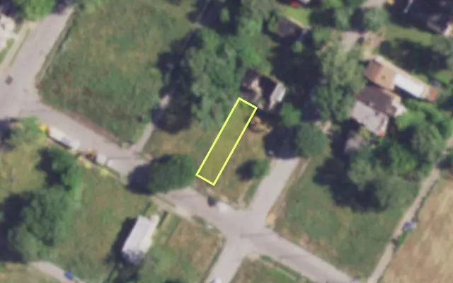 Aerial view of 4139 ALDINE AV — vacant lot, St. Louis with approximate parcel outline