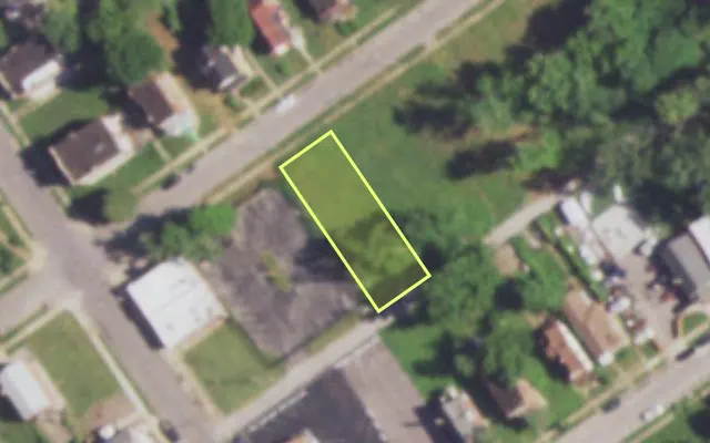 Aerial view of 5416 ORIOLE AV — vacant lot, St. Louis with approximate parcel outline