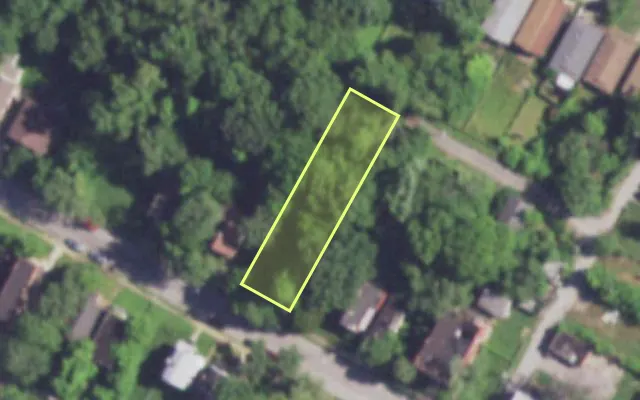 Aerial view of 4437 ANDERSON AV — vacant lot, St. Louis with approximate parcel outline