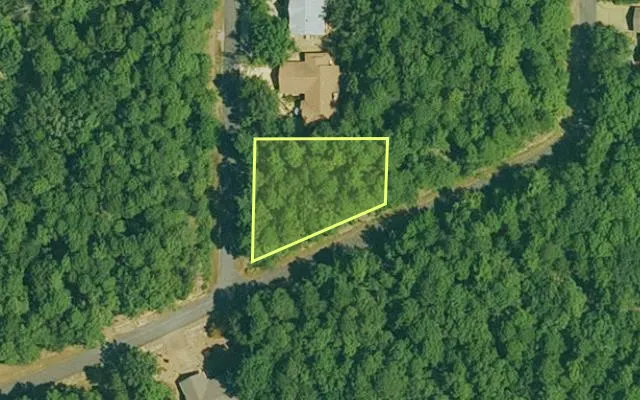 Aerial view of GARLAND County parcel 64824 — Arkansas post-auction with approximate parcel outline