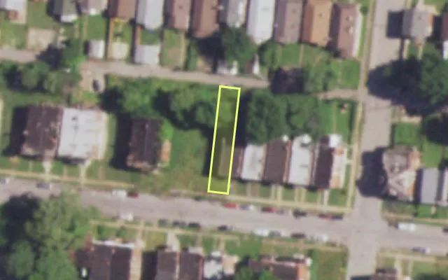 Aerial view of 4715 MCMILLAN AV — vacant lot, St. Louis with approximate parcel outline