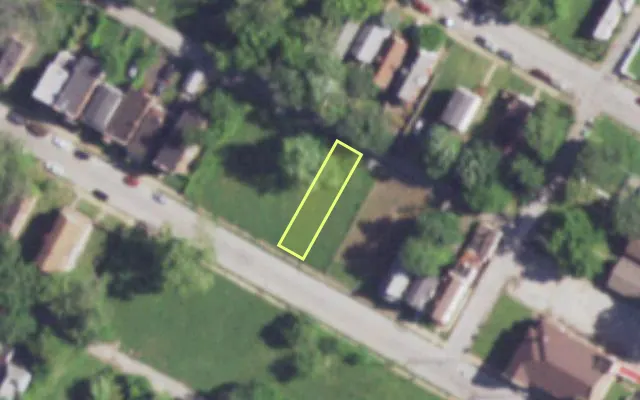 Aerial view of 4433 PENROSE ST — vacant lot, St. Louis with approximate parcel outline