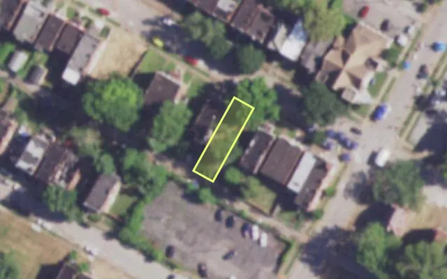 Aerial view of 4014 MAFFITT AV — vacant lot, St. Louis with approximate parcel outline