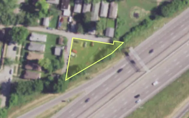 Aerial view of 4015 ILLINOIS AV — vacant lot, St. Louis with approximate parcel outline