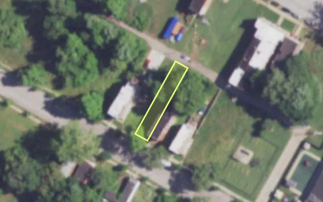 Aerial view of 3949 FINNEY AV — vacant lot, St. Louis with approximate parcel outline