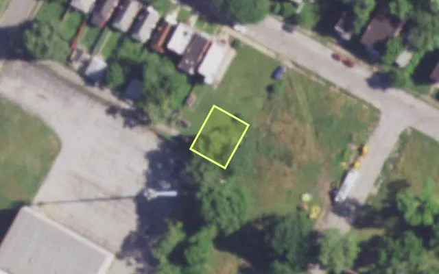 Aerial view of 4268 R ASHLAND AV — vacant lot, St. Louis with approximate parcel outline