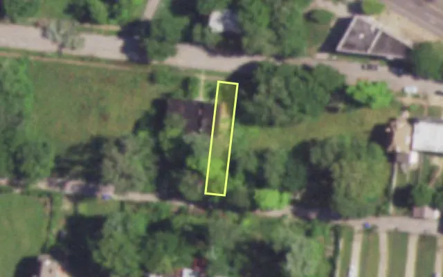 Aerial view of 4632 VERNON AV — vacant lot, St. Louis with approximate parcel outline