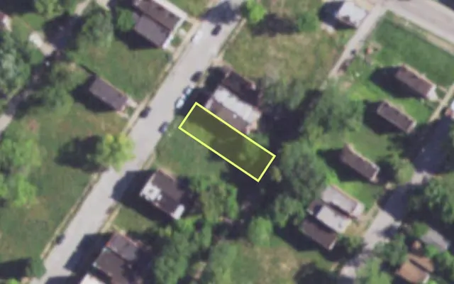 Aerial view of 4236 LINTON AV — vacant lot, St. Louis with approximate parcel outline