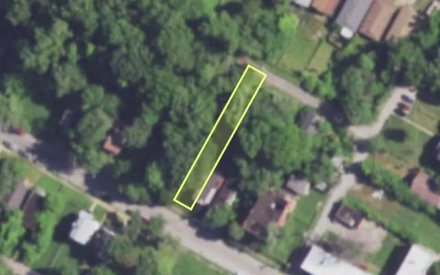 Aerial view of 4433 ANDERSON AV — vacant lot, St. Louis with approximate parcel outline