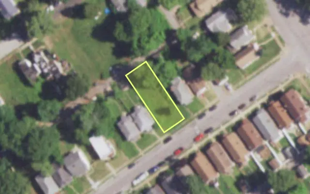 Aerial view of 5533 EMERSON AV — vacant lot, St. Louis with approximate parcel outline