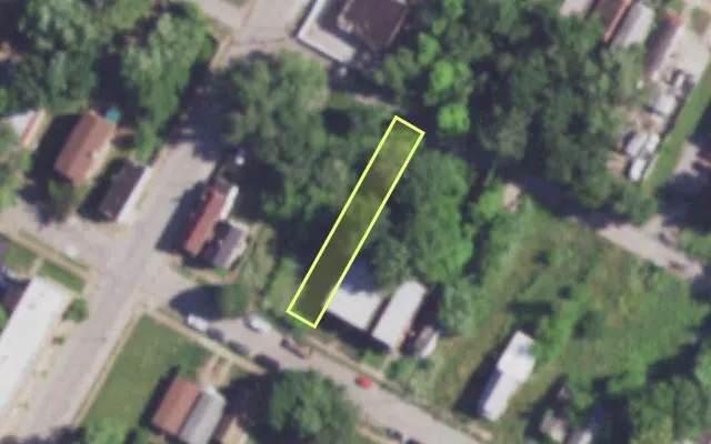 Aerial view of 4157 LEXINGTON AV — vacant lot, St. Louis with approximate parcel outline