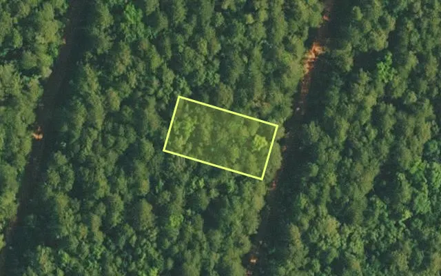 Aerial view of VAN BUREN County parcel 4200-02392-0000 — Arkansas post-auction with approximate parcel outline