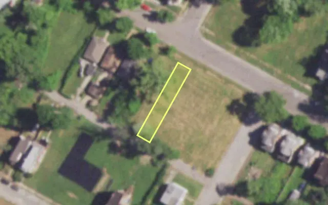 Aerial view of 4610 MAFFITT AV — vacant lot, St. Louis with approximate parcel outline