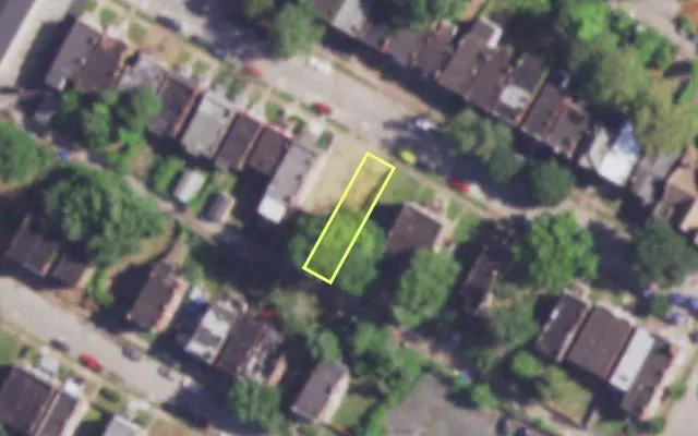 Aerial view of 4028 MAFFITT AV — vacant lot, St. Louis with approximate parcel outline