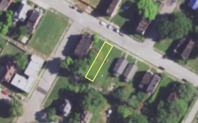 Aerial view of 3006 BAILEY AV — vacant lot, St. Louis with approximate parcel outline