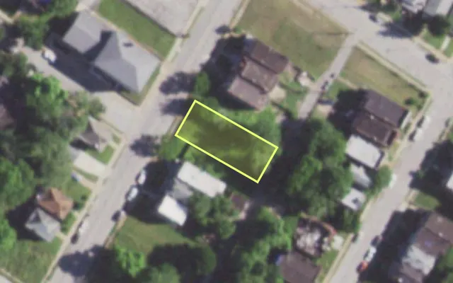 Aerial view of 1382 GOODFELLOW BLVD — vacant lot, St. Louis with approximate parcel outline