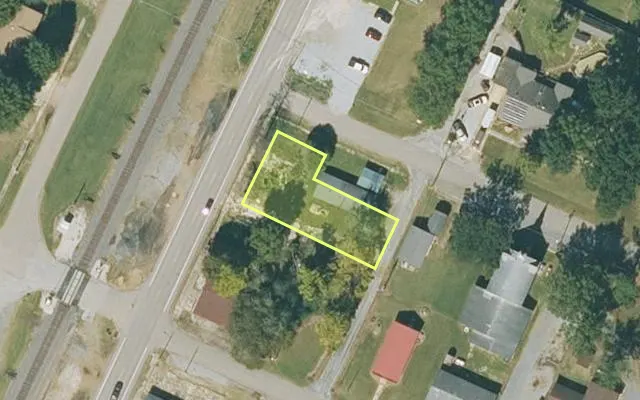 Aerial view of POINSETT County parcel 666-00062-0000 — Arkansas post-auction with approximate parcel outline